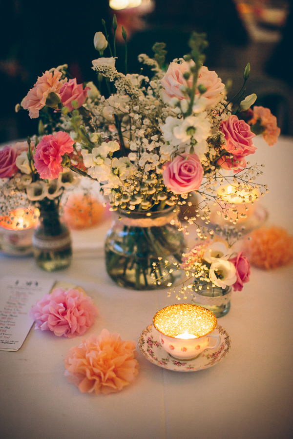 Wedding tea cups glitter
