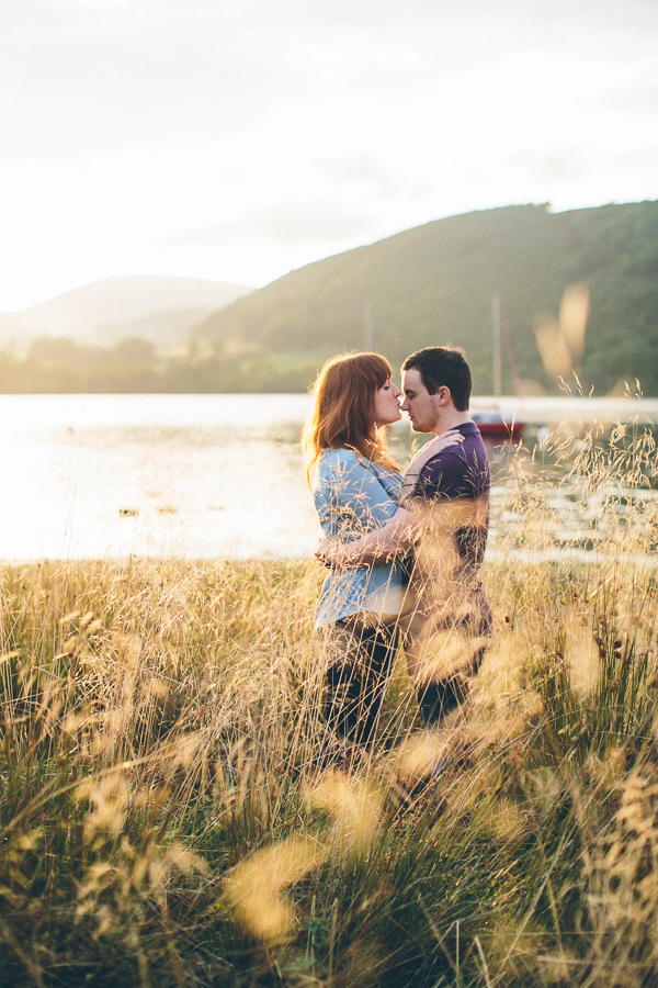 engagement kiss