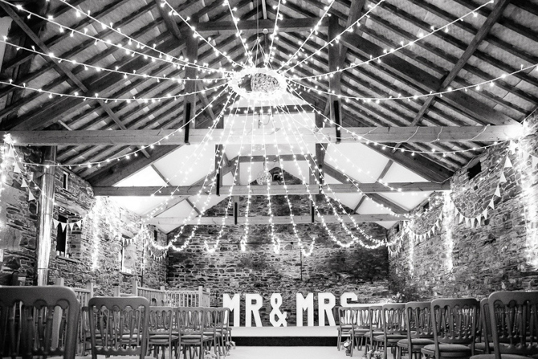 new house farm wedding barn lighting