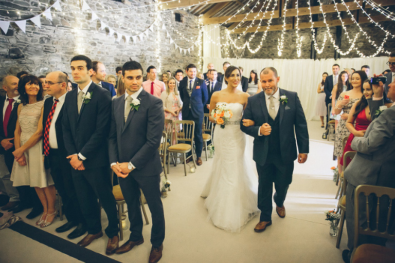 walking down the aisle