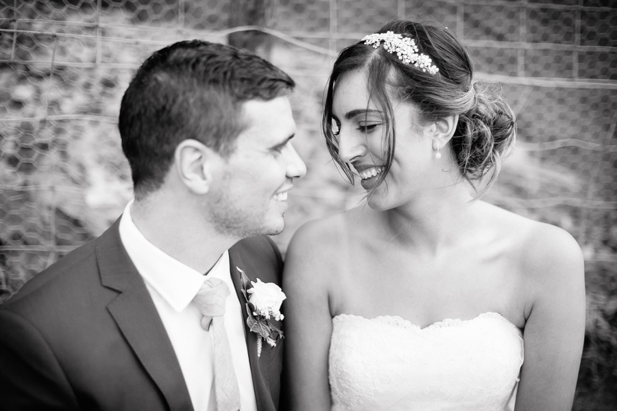 black and white wedding portraits