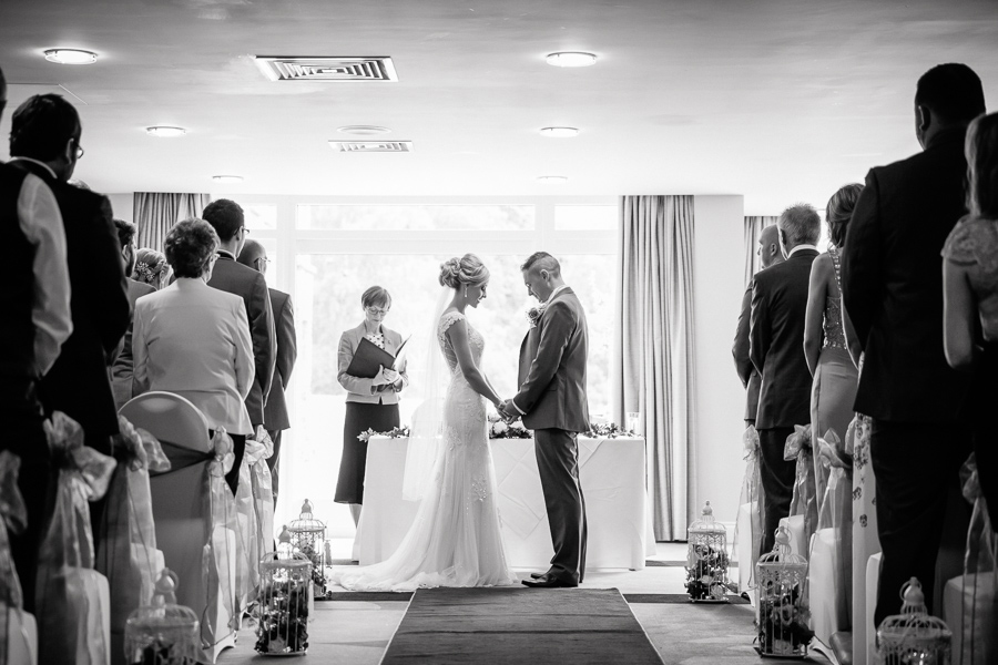 black and white wedding photo Daffodil Hotel