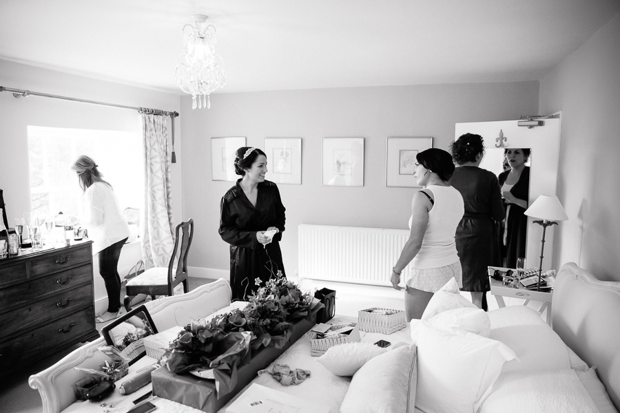 Black and White Bridal preparations