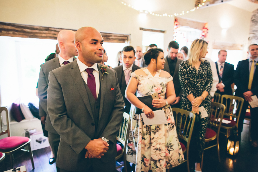 Groom emotional