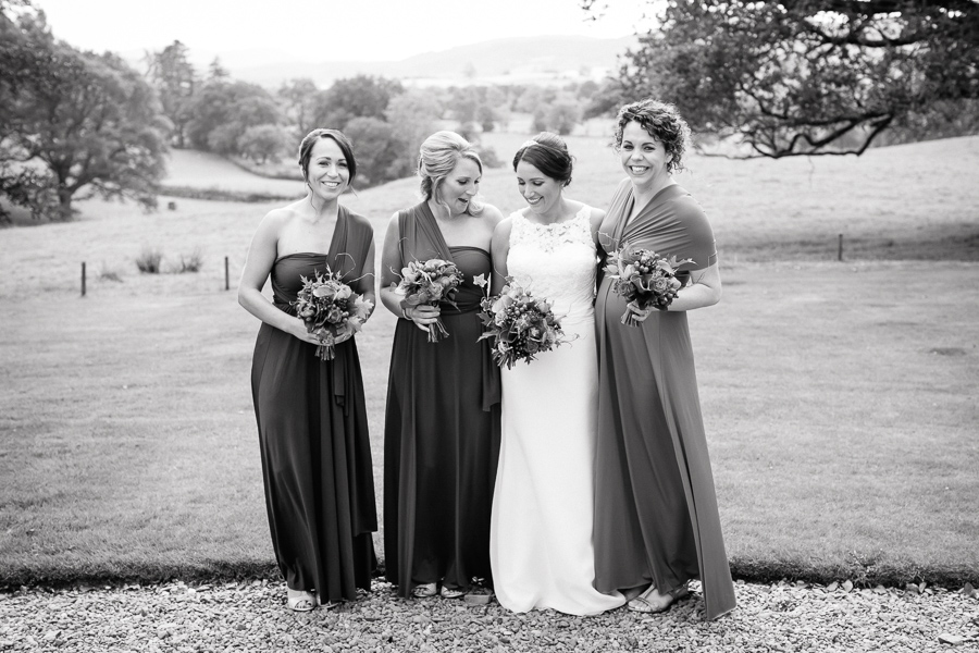 Black and White Bridemaids Photo