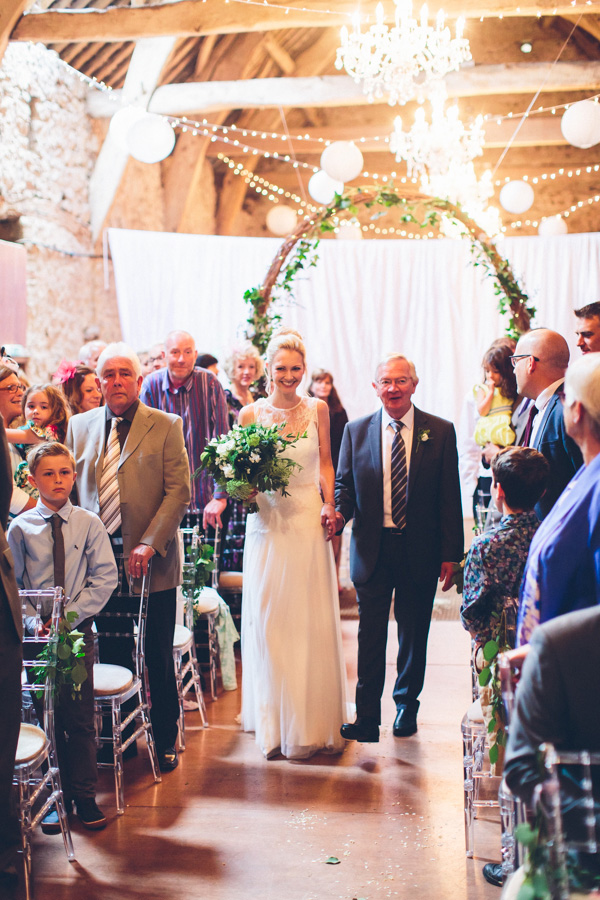 bride walking down aisle