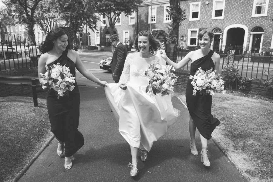 bride and bridesmaids