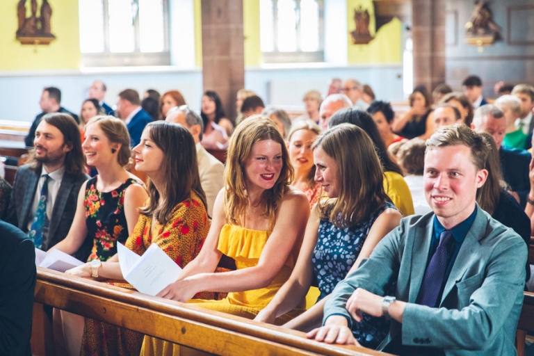 wedding guests church