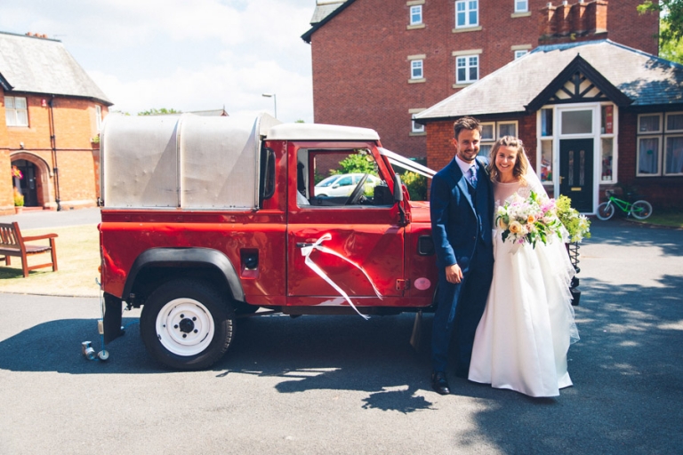 wedding land rover