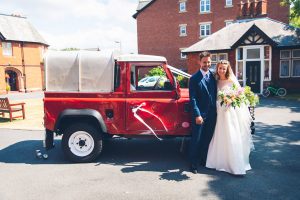 wedding land rover