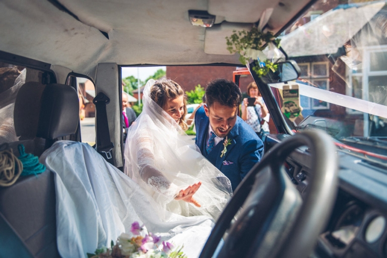 land rover wedding