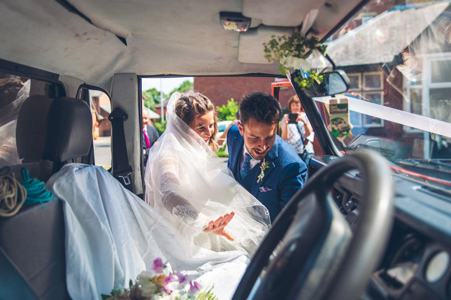 land rover wedding